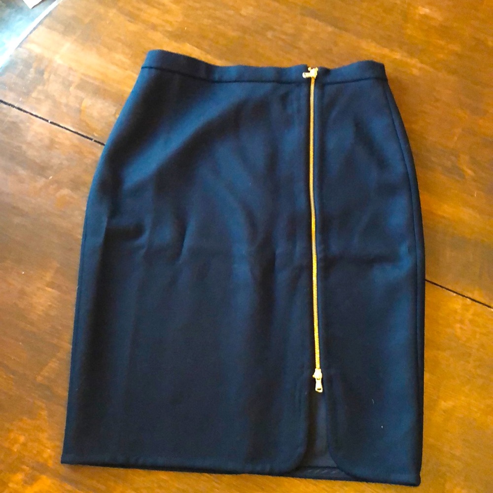 Navy skirt j. crew size 10